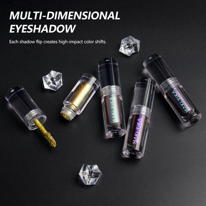 MAKI YIKA Glitter Eyeshadow Teal Liquid Multichrome Eyeshadows Long Lasting, Metallic Chameleon Eye Shadow Smudgeproof Holographic Eye Topper Glitters (#3 Dawn)