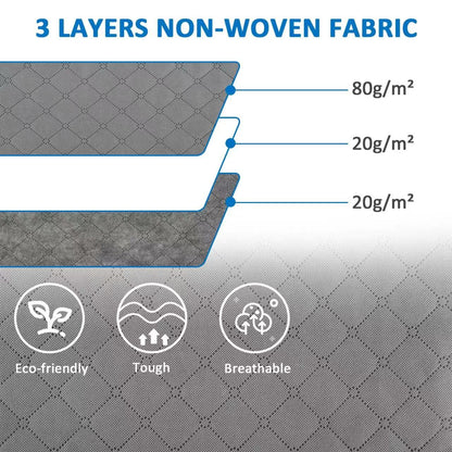 Amazon Basics Foldable Large Zipper Storage Bag Organizer Cubes with Clear Window & Handles, 3-Pack, Gray