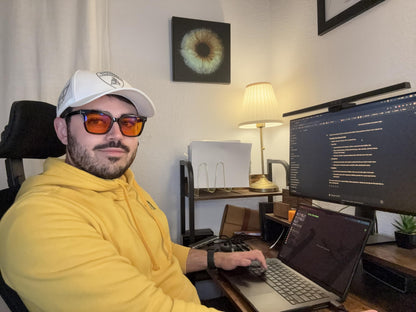 GLEASANNA 99.9% Blue Light Blocking Glasses for Men Women Computer Gaming Glasses Stop Eyestrain