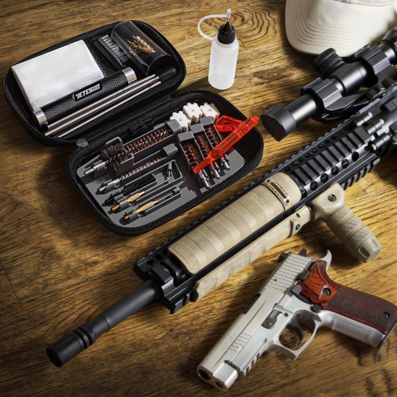 Gun Cleaning Kit - Pistol & Rifle Cleaner for .22, .357, 9mm, .40, .45 Caliber | Portable Case & Accessories
