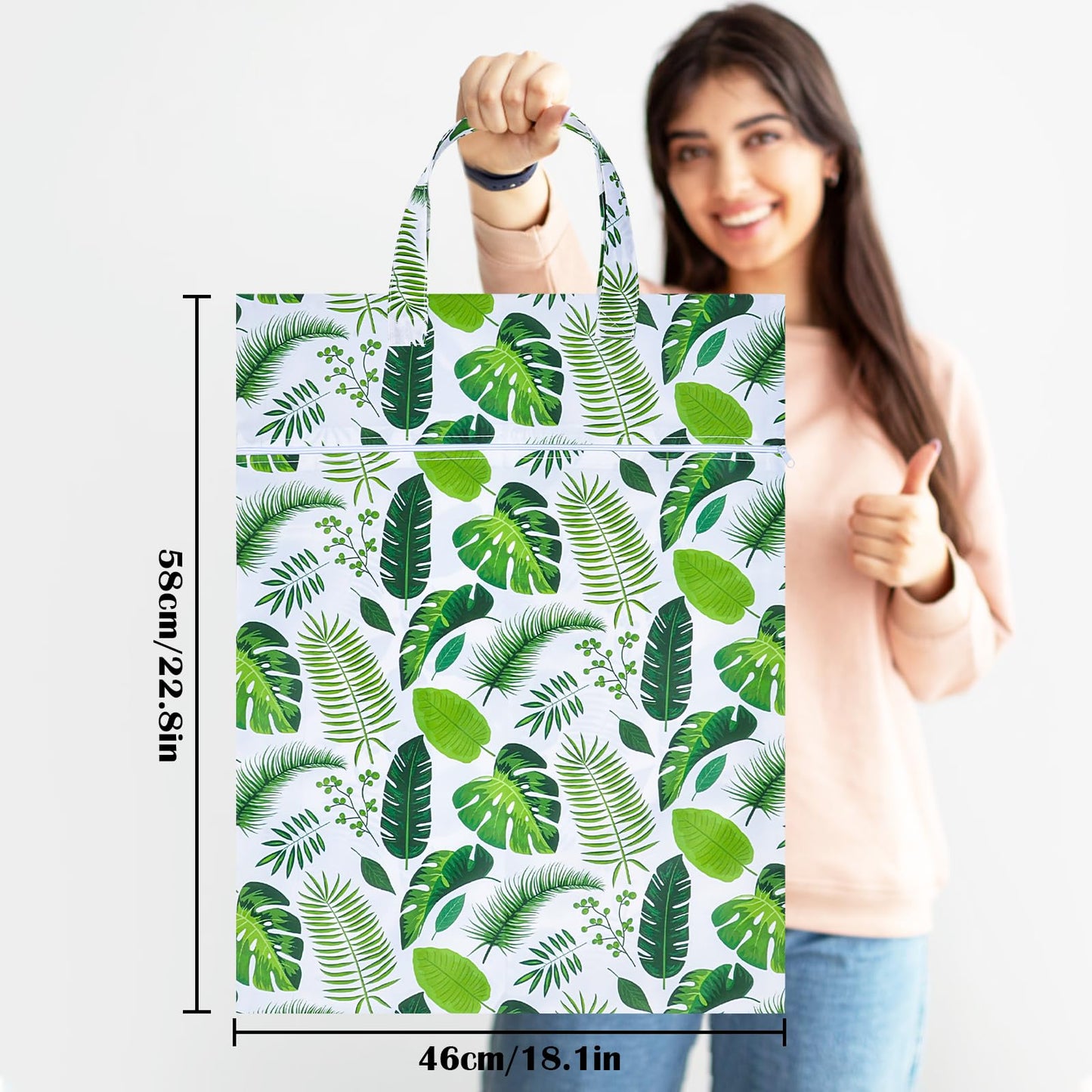 2 Pcs Large Travel Laundry Bag Waterproof with handle Washable Dirty Clothes Bag for Traveling Wet Dry Bag Bathing Suit Workout Bag for Gym Clothes Laundry Wet Clothes Swimming Pool College Dorm