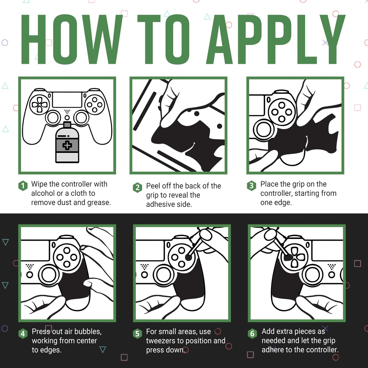 Dragon Grips PS5 Controller Grip, 22 Pcs Black Textured Non-Slip Rubber PS5 Controller Grips Stickers, Perfectly Fit to Any Handles, Trigger Buttons & D-pad, Sweat Resistant to Enhance Gaming Control