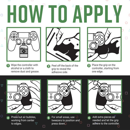 Dragon Grips PS5 Controller Grip, 22 Pcs Black Textured Non-Slip Rubber PS5 Controller Grips Stickers, Perfectly Fit to Any Handles, Trigger Buttons & D-pad, Sweat Resistant to Enhance Gaming Control