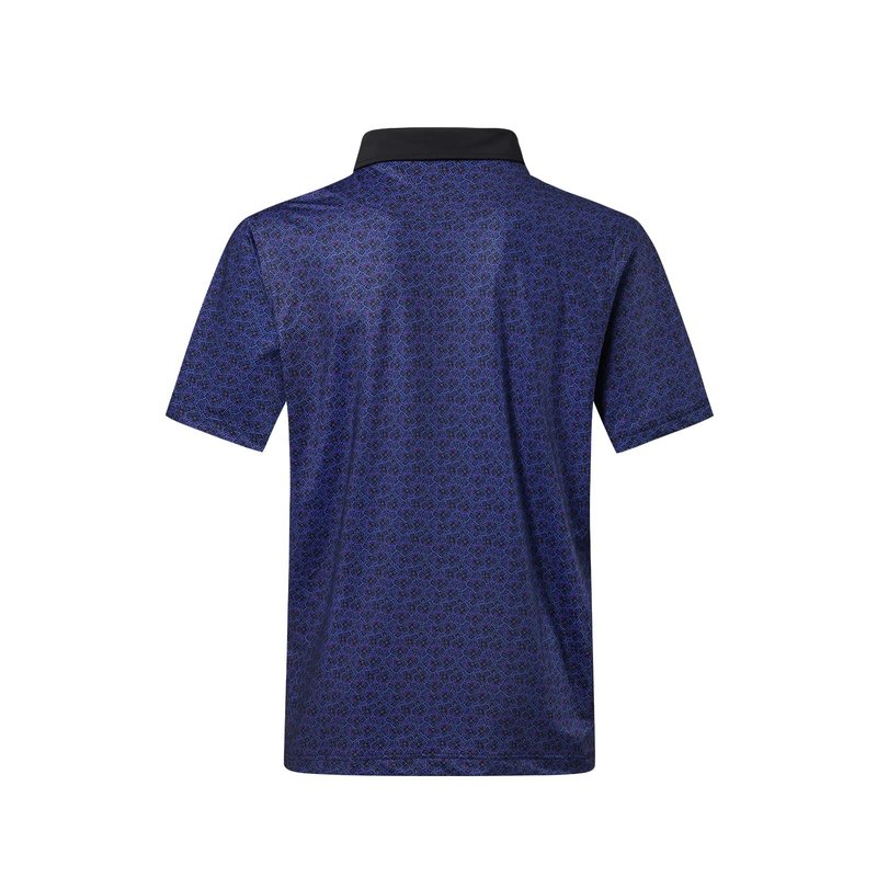 DEOLAX Mens Polo Shirts Fashion Print Mens Golf Shirt Dry Fit Mens Golf Polo Short Sleeve Quick Dry Funny Golf Shirt for Men Purple