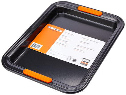 LE CREUSET 941034330 Baking Sheet, Non-Stick Coated Carbon Steel, Black