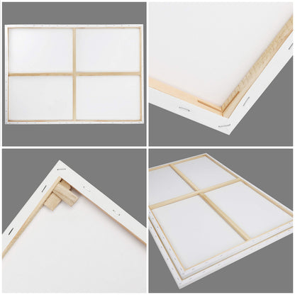Kurtzy 2 Pack Blank Canvas - 70 x 100cm (28 x 40 inches) - Extra Large Pre Stretched Canvas Panels with Wooden Wedges - Suitable for Acrylic and Oil Painting Also for Sketching and Drawing