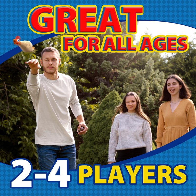 University Games, Flickin Chicken Indoor Outdoor Target Toss Game, The Go Anywhere Game for 2 or More Players Ages 6 and Up