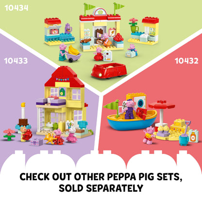 LEGO DUPLO Peppa Pig Garden and Tree House Toy for 2+ Year Old Toddlers, Girls & Boys - Fine Motor Skills Toys with 2 Figures, Flower Bricks and Accessories - 10431