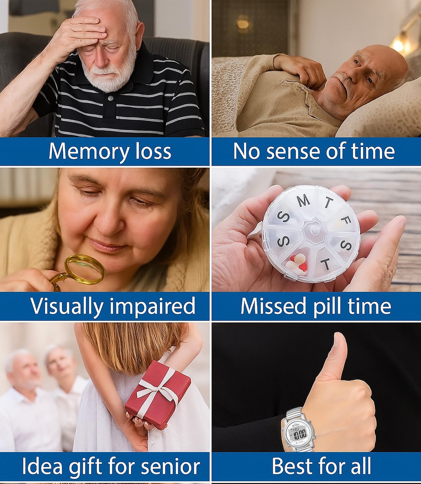 FIVE SENSES Atomic! Talking Watch - Sets Itself Senses Metal Easy-to-Read Talking Watch (Silver)