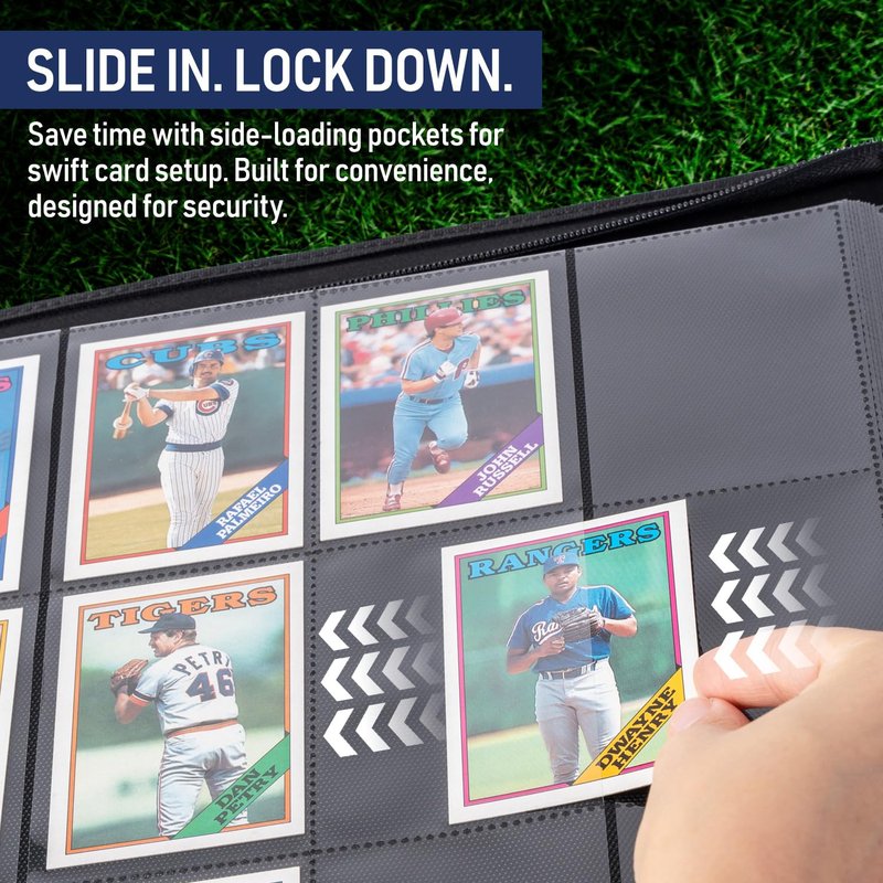Premium TCG Card Binder For 480 Side Loading Pockets | Sports Trading Card Binder 12 Pocket Zipper, Collectible Trading, Magic, MTG, Baseball, Football Ringless Storage Organizer Album.