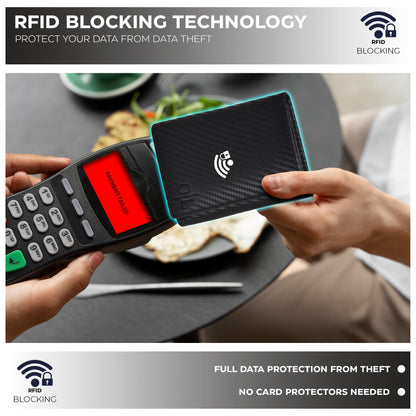 Black Leather Wallets | Trifold | 9 Credit Card Slots | Travel Friendly | RFID Blocking | 2 ID Slots