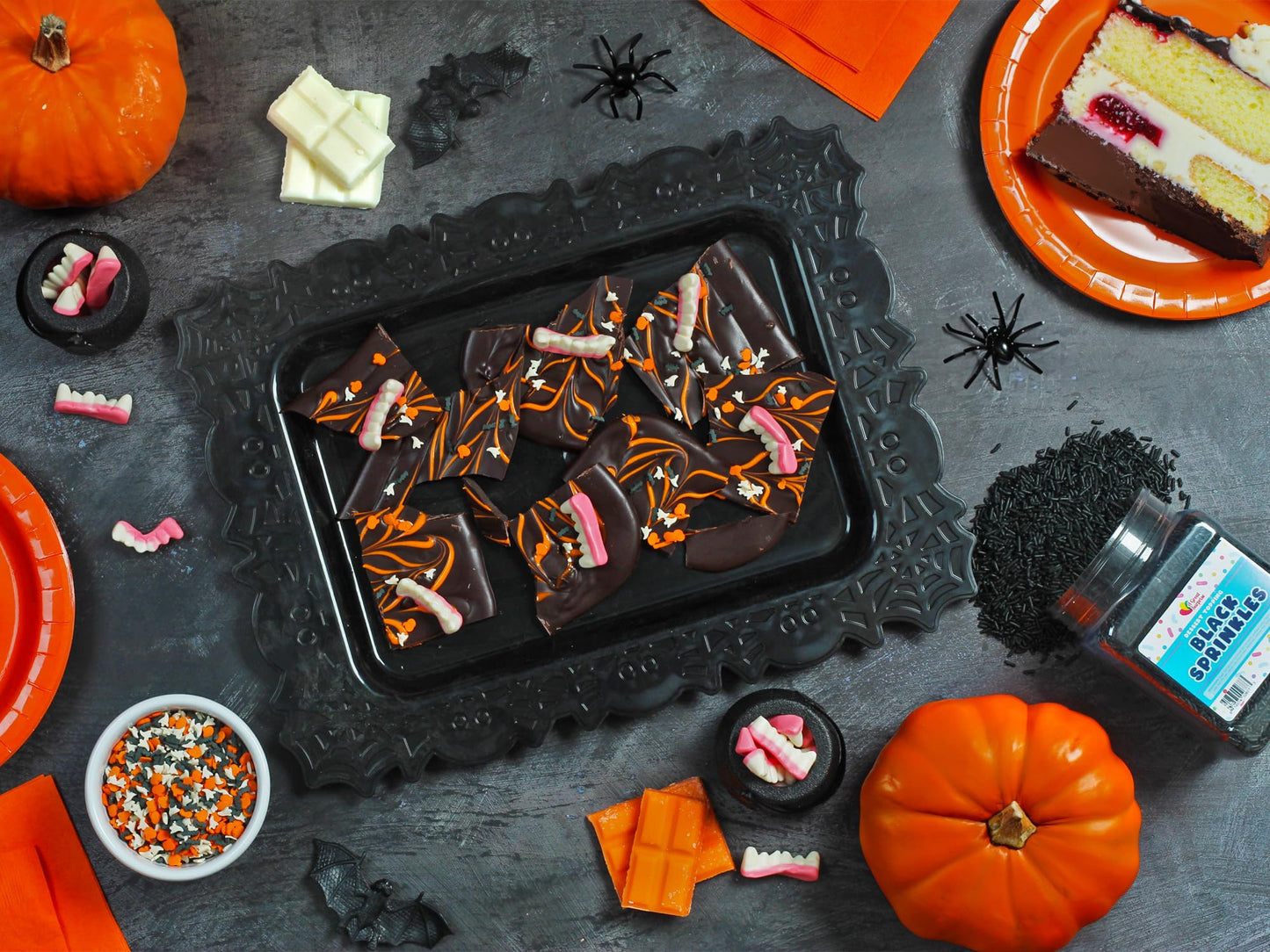 Halloween Sprinkles - 10 ounces - Ghost Bat Pumpkin Confetti Quins - Spooky Dessert Topping Mix - Halloween Jimmies for Cakes, Cupcakes, Cookies