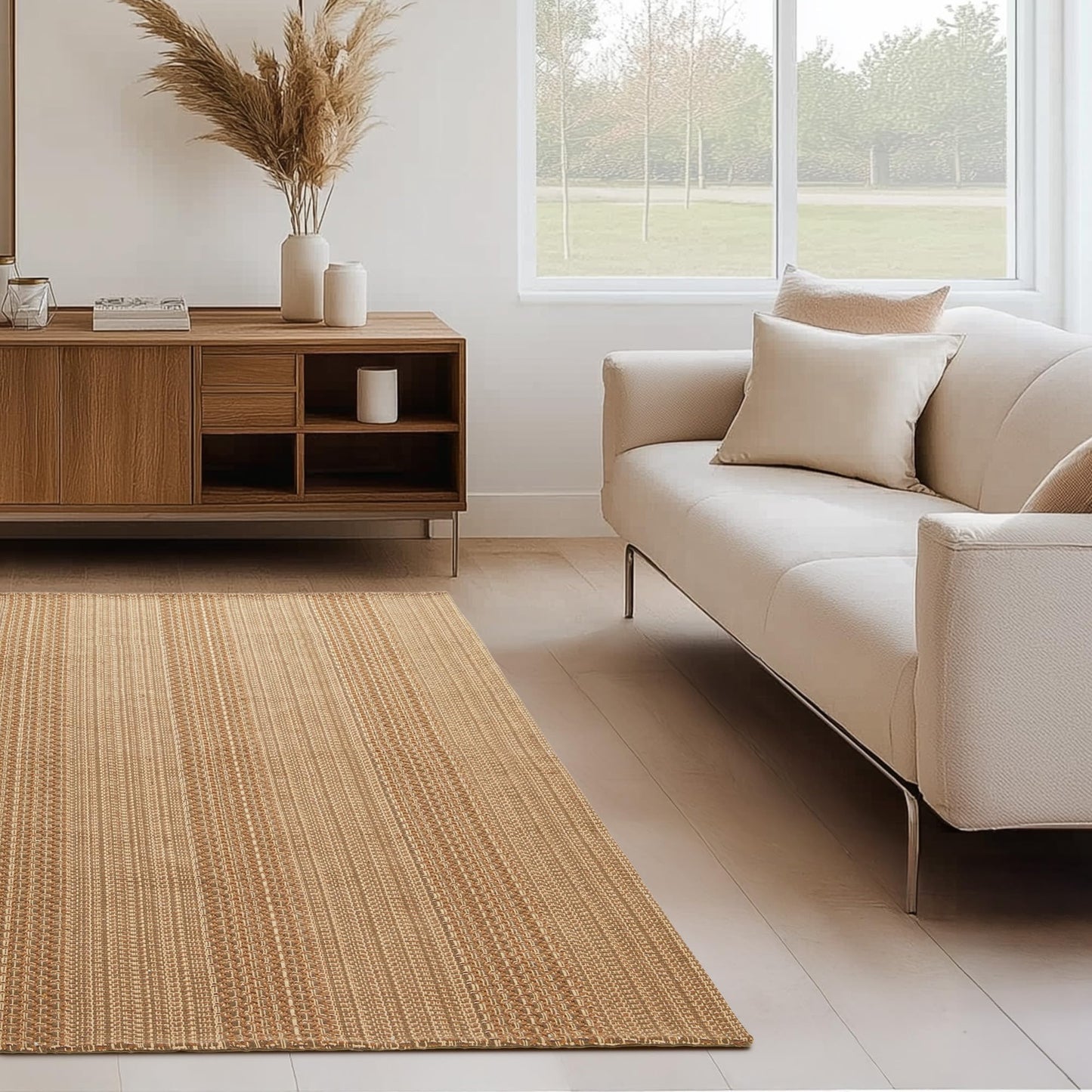 MatEssenz 6x9 Area Rugs for Living Room – Machine Washable Boho Woven Rug with Non-Slip Backing, Large Living Room Rug, Mats for Bedroom, Dining Room, Home Office – Soft & Durable, Pet Friendly