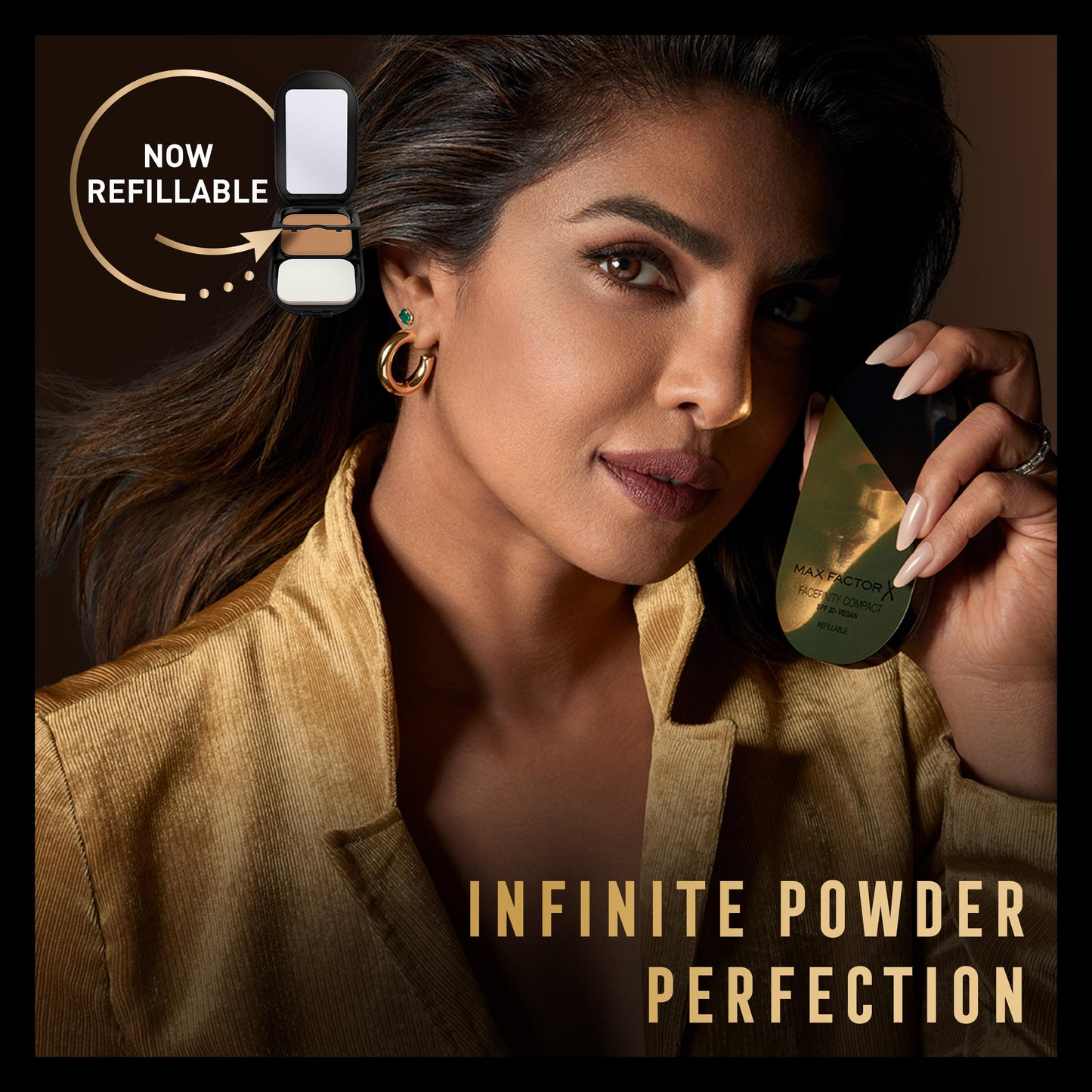MAX FACTOR - Facefinity Compact Foundation - Up To 8hr Wear - Lightweight, SPF 20, All Day Resistant, Shine Control, Moisturizing - 003 Natural Rose - 10g