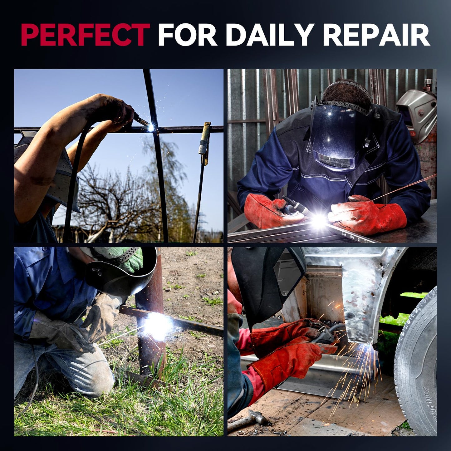 ARCCAPTAIN iControl MIG145 Pro 145A Flux Core MIG Welder 120V Welding Machine Gasless MIG Welder Flux MIG/MMA Stick/Lift TIG, 3 in 1 Welder Machine with Synergy, Portable Welder, APP Control