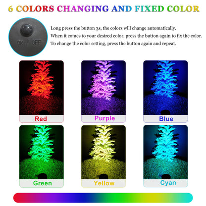 NATPOW RGB Solar Spotlights, Landscape Lights Color Changing Waterproof Solar Garden Lights, Auto ON/Off Adjustable Spot Lights, 6-in-1 Wall Lights for Yard, Garden, Driveway, Pool, Lawn