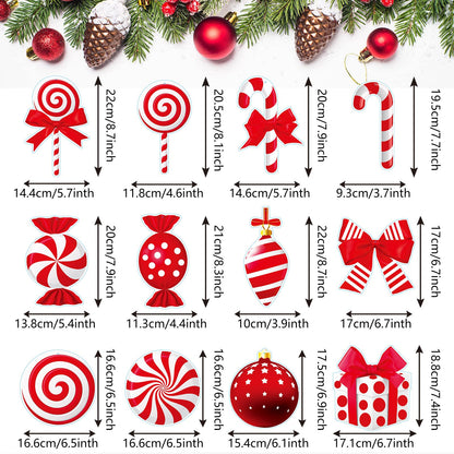 Christmas Hanging Swirls Decorations - Red White Christmas Party Decorations Xmas Peppermint Candy Cane Hanging Ceiling Decor for Home Xmas Winter Holiday Party Decor