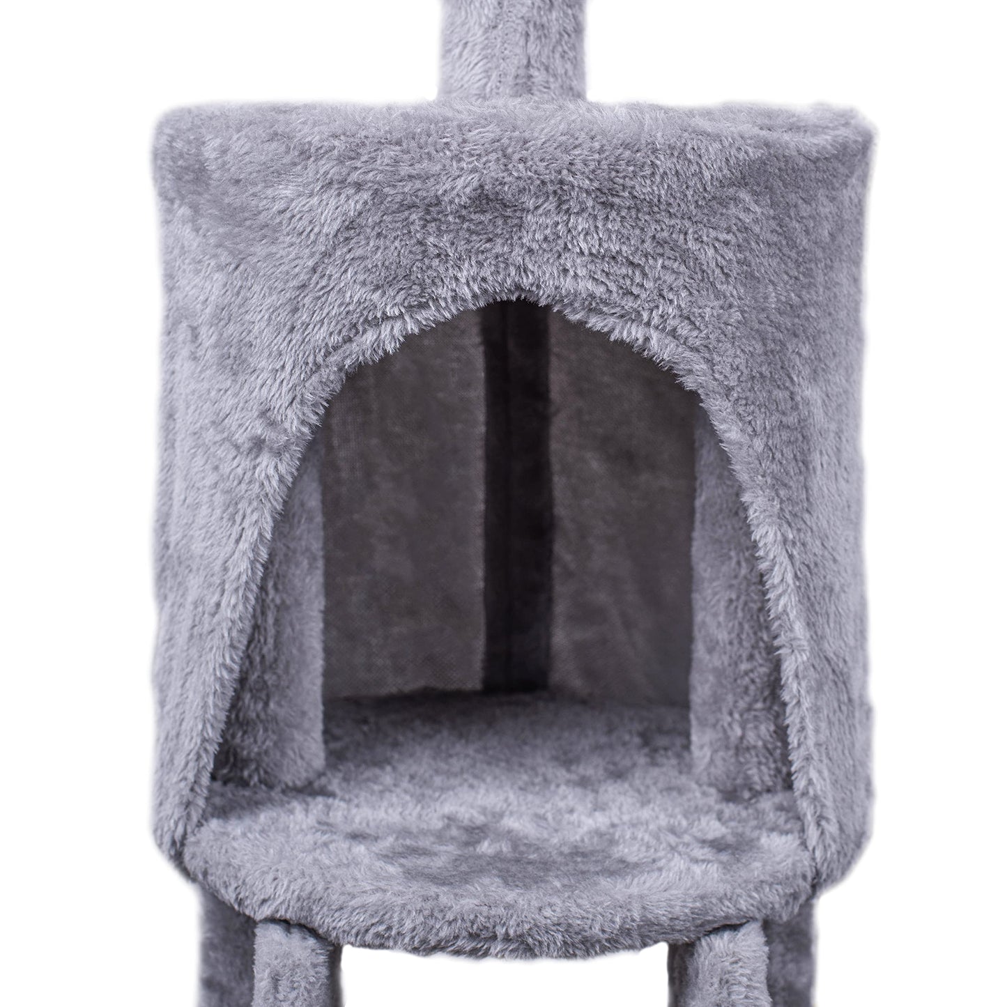 Cat Tree, 145cm Cat Scratching Post Multi-Level Stable Climbing Tower with Ladder, Indoor Pet Activity Furniture Play House for Kitty Kitten