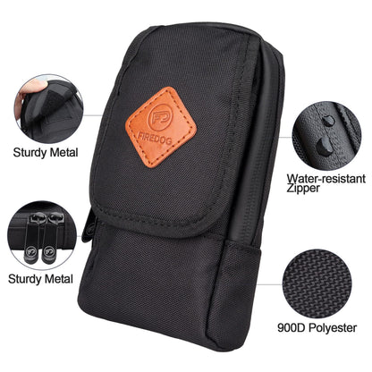 FIREDOG Smell Proof Bag, Odor Proof Pouch Dog Tested Mini Stash Crossbody Bags for Travel Storage (Black)