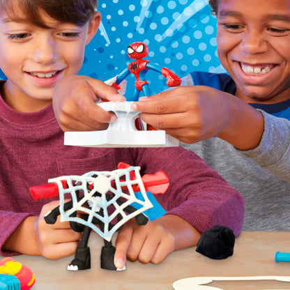 Play-Doh Spider-Man Launch & Slice Battle Playset, Non-Toxic Modelling Compound Set for Boys and Girls, Creative Toys for 4+ Year Old Kids