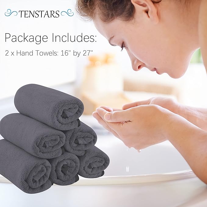 TENSTARS Silk Hemming Hand Towels