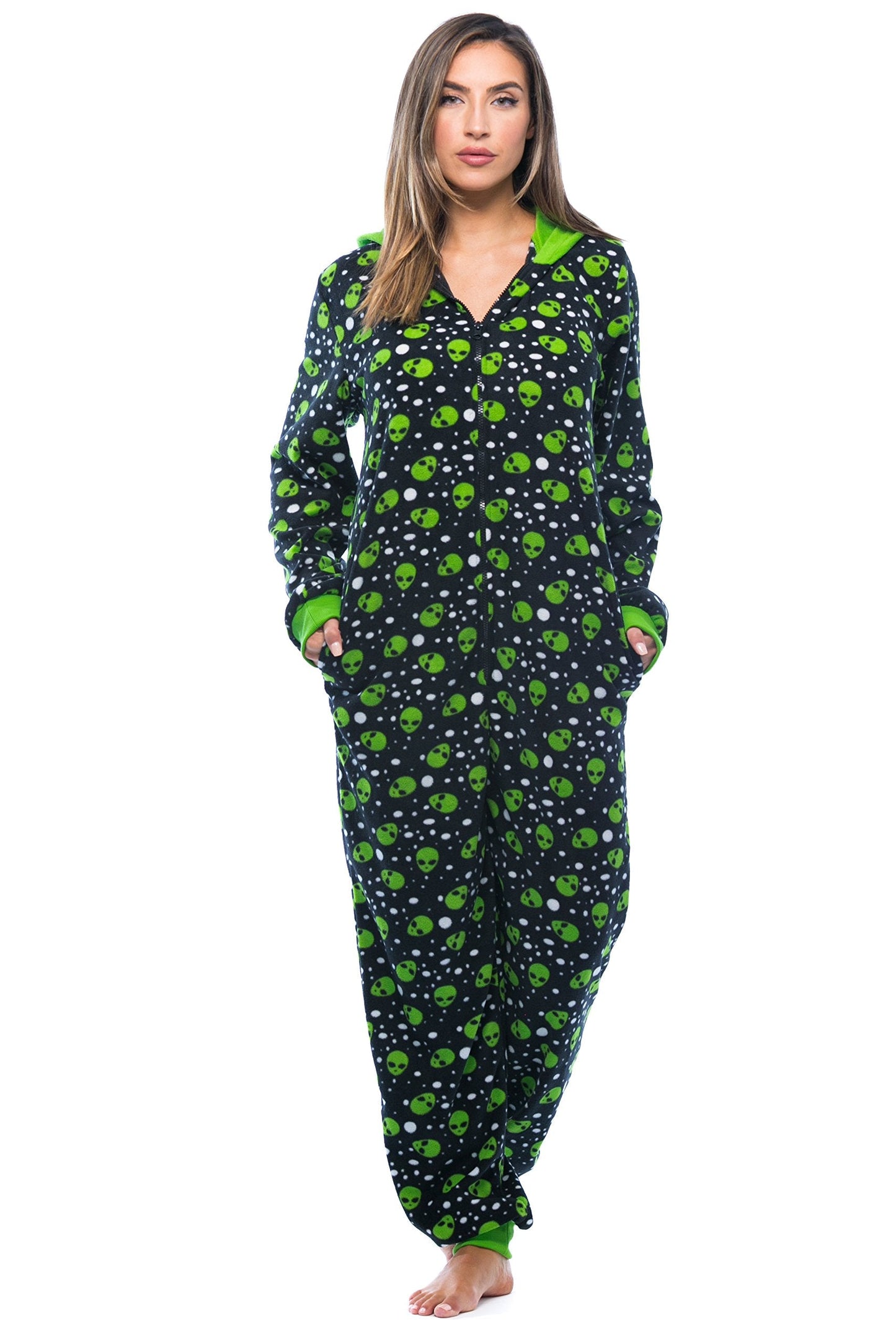 Just Love 6350-S Adult Onesie/Womens Pajamas Alien Small