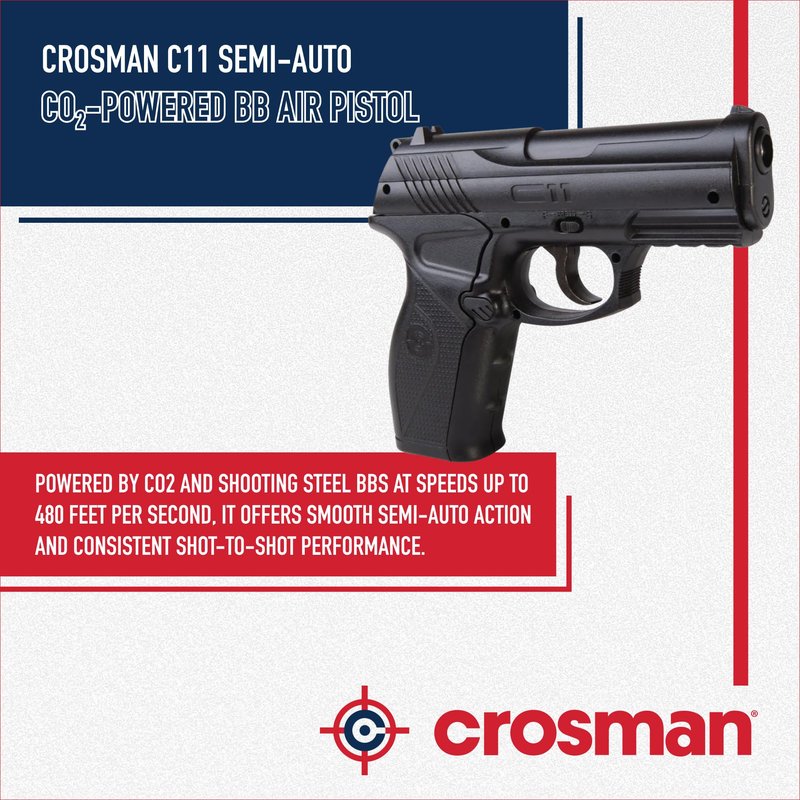 Crosman C11 Semi-Auto CO2-Powered BB Air Pistol