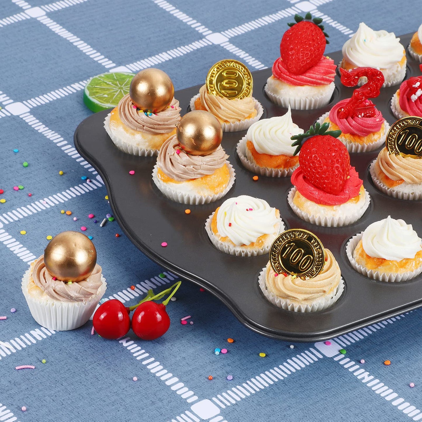 Caperci 500 Count Mini Cupcake Liners White Muffin Liners Greaseproof No Smell Small Cupcake Wrappers Baking Cups