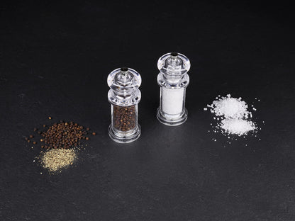 Cole & Mason H50501P 505 Clear Pepper Mill, Precision+, Acrylic, 140 mm, Single, Includes 1 x Pepper Grinder