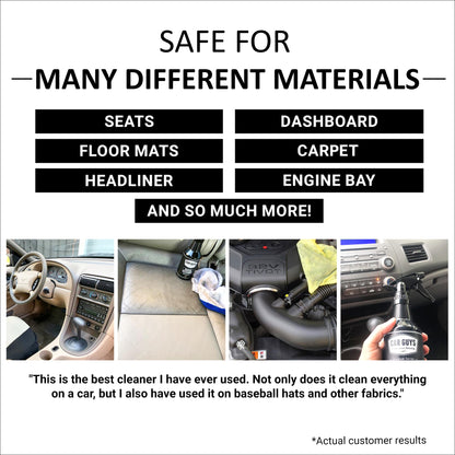 CAR GUYS Super Cleaner | Effective Car Interior Cleaner | Leather Car Seat Cleaner | Stain Remover for Carpet, Upholstery, Fabric, and Much More! | 18 Oz Kit with Microfiber Towel