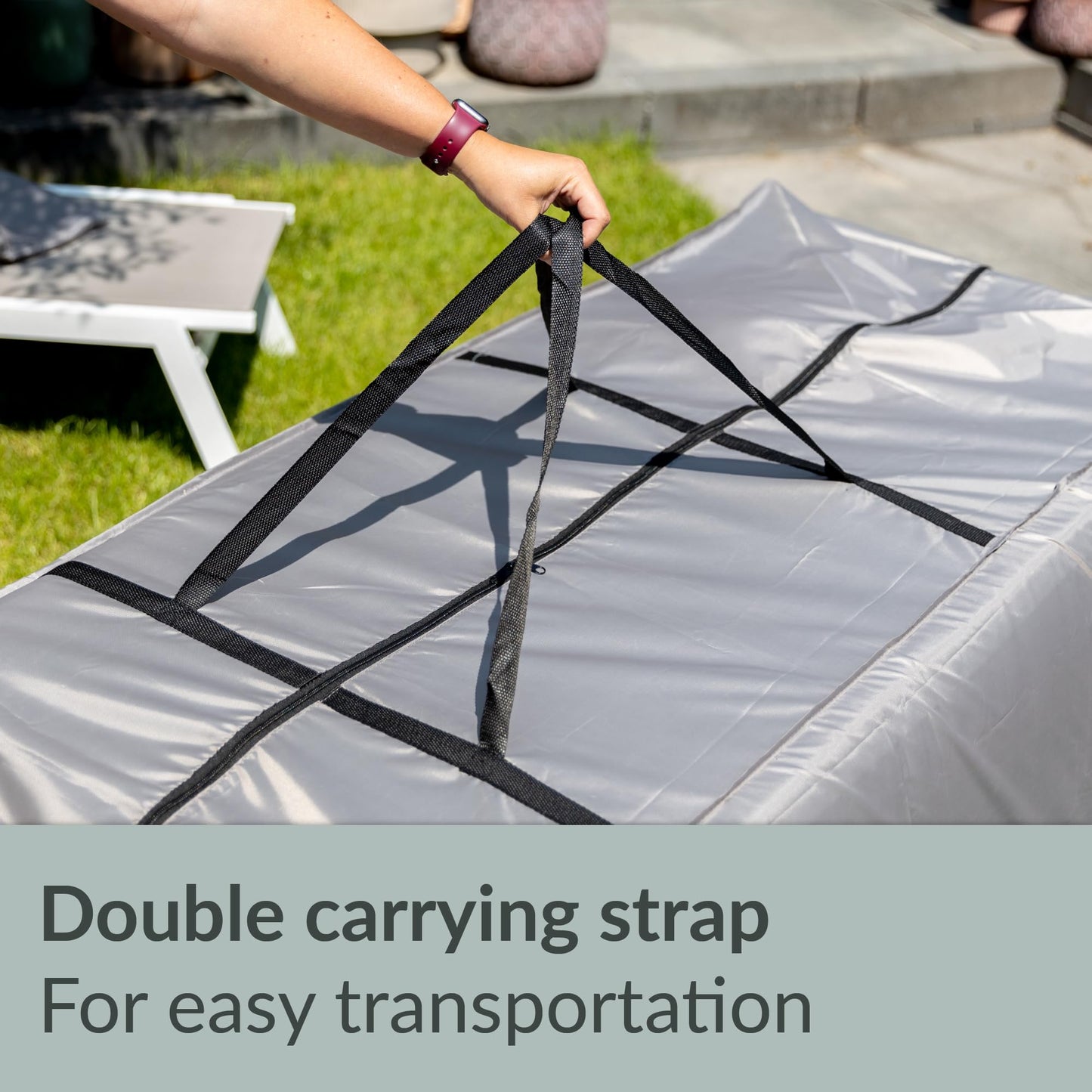 Chefarone Storage Bag for Garden Cushions Protective Cover for XXL Seat Cushions - Waterproof Cushion Bag - Garden Cushion Storage with UV Protection - 175x60x80 cm
