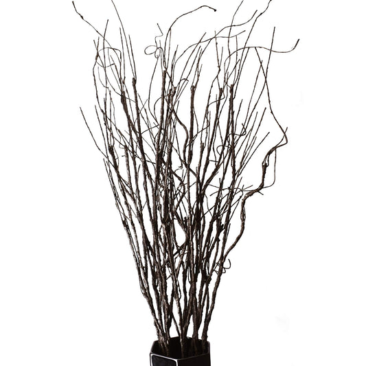 FeiLix 10PCS Lifelike Curly Willow Branches Decorative Dried Artificial Twigs, 30.7 Inches Fake Bendable Sticks Vintage Vines/Stems DIY Greenery Plants Craft Vases Home Garden Hotel Farmhouse Decor