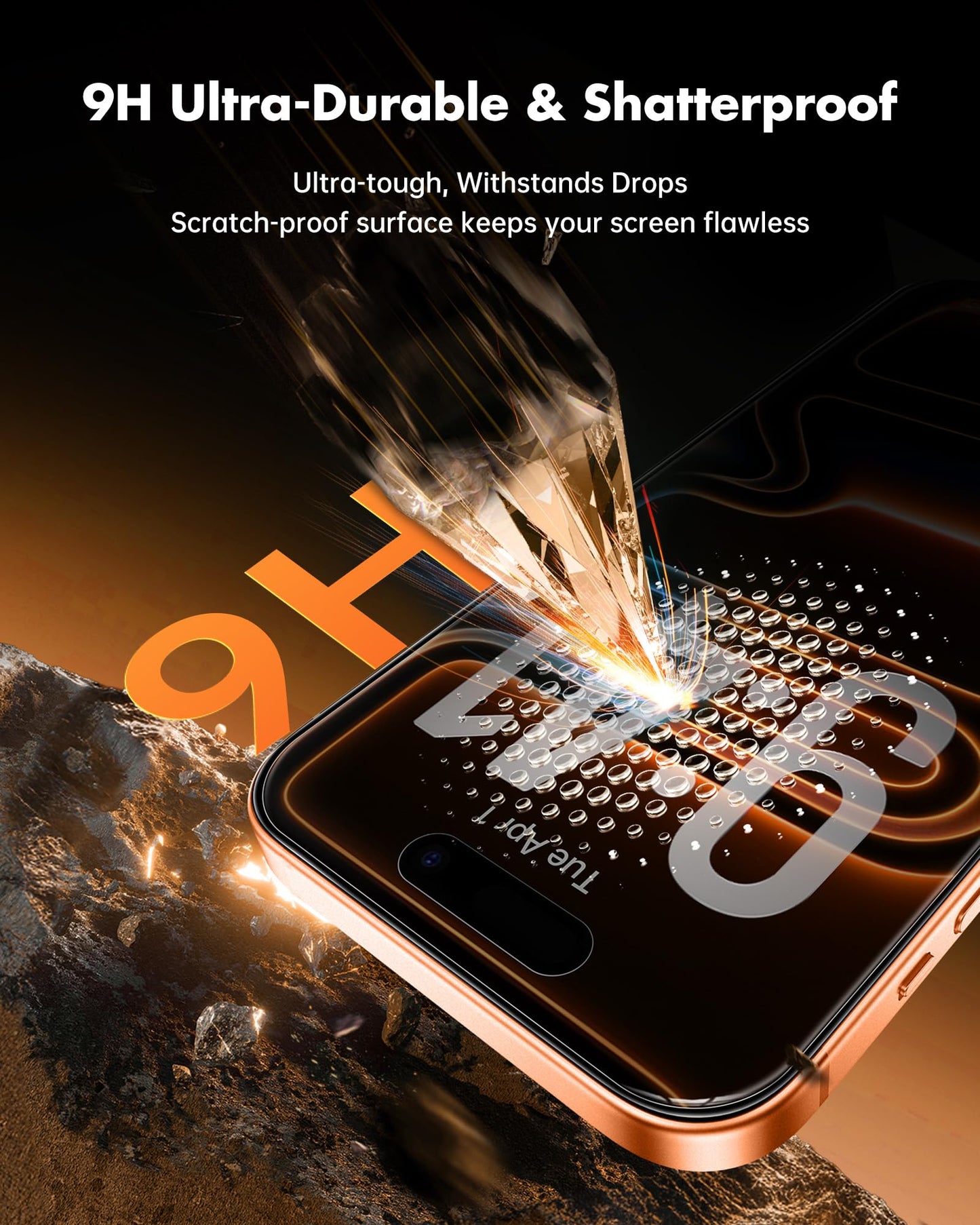 UNBREAKcable Privacy Screen Protector for iPhone 14/ iPhone 13/13 Pro, Tempered Glass [True 28°Anti Spy] [9H Hardness] [Case Friendly] Private Protector for iPhone 6.1" - 2 Pack