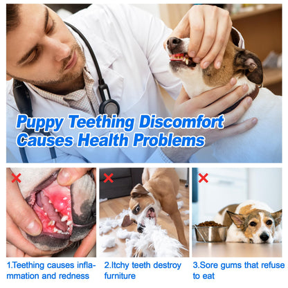 ADDPETS 3 Pack Puppy Teething Toys Freezables Relieve Teething Pain and Itching,Large Capacity Frozen Puppy Toys for Teething with Long Lasting Freezing Effects.Fillable Puppy Teething Rings