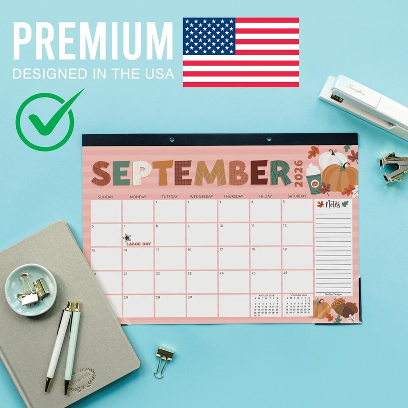 Large Teacher Desk Calendar 2026-2027 - 18-Month Desktop Calendar for Home, Office & Classroom | Cute Teacher Gifts