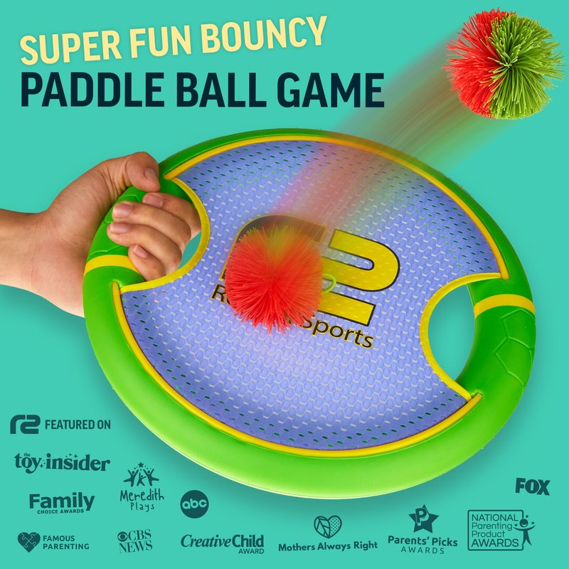 Kids Bouncy Paddles & Flying Disc: Summer Gifts For Boys & Gift Ideas for Kids 2026 - Sports Gifts & Sports Games For Boys 8-12 Toss & Catch Games & Yard Toys Outdoor Games For Kids With Stringy Balls