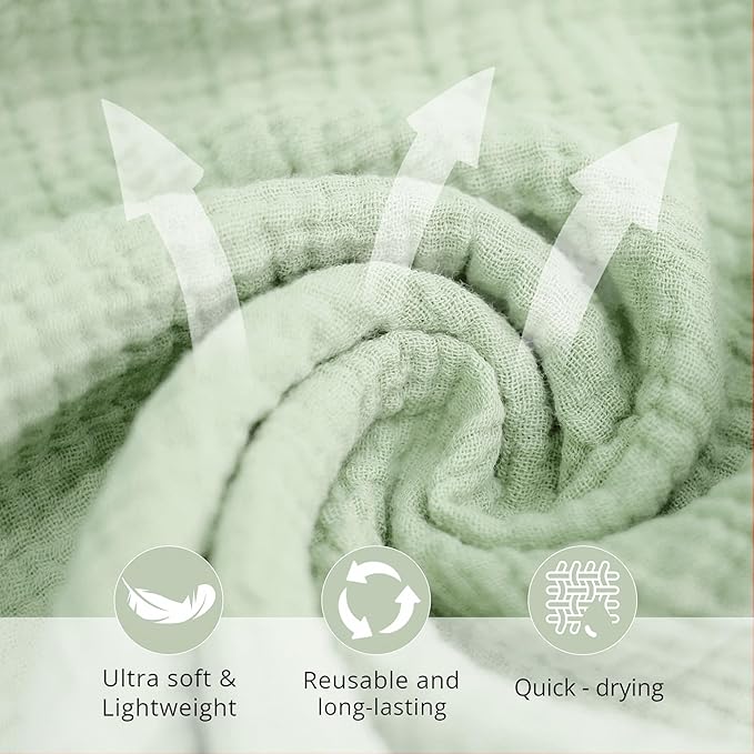 Konssy 6 Pack Face Cloths, Soft Wash Cloth