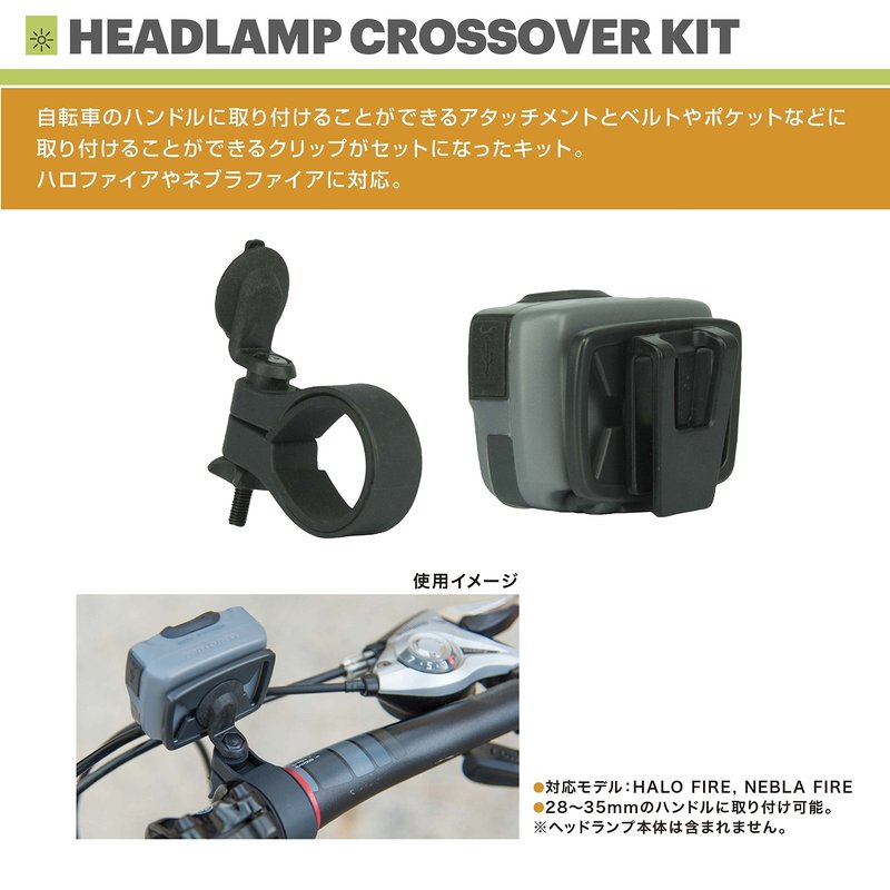Nathan Headlamp Crossover Kit, Black