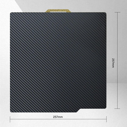AJOYIB Textured PEI & Smooth PET (Carbon Fiber Pattern) Heat Bed Plate Flexible Print Bed Compatible with Bambu Lab X1C / X1 / X1E / A1 / P1S / P1P