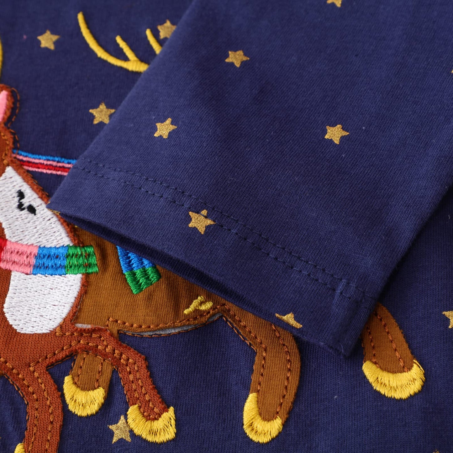 Toddler Girl Long Sleeve Dress Christmas Elk Deer Blue Dot Cotton Casual Winter Clothes Shirt Dresses 2T