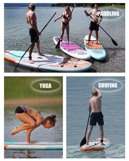 Highpi 11ft Inflatable Stand Up Paddle Board for Youth and Adults – Wide Sup with Premium Accessories, Blow Up Paddleboard for Surfing, Fishing, Yoga & More