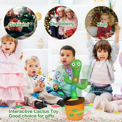 HICAS Dancing Talking Cactus Toy Repeat What You Say Singing Cactus Voice Recorder Baby Toys Volume Control with 120 Songs Funny Children Education Toys, Gifts and Home Decoration