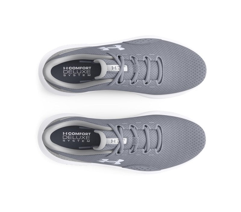 Under Armour Men's Charged Surge 4, (101) Steel/Mod Gray/White, 8.5, US