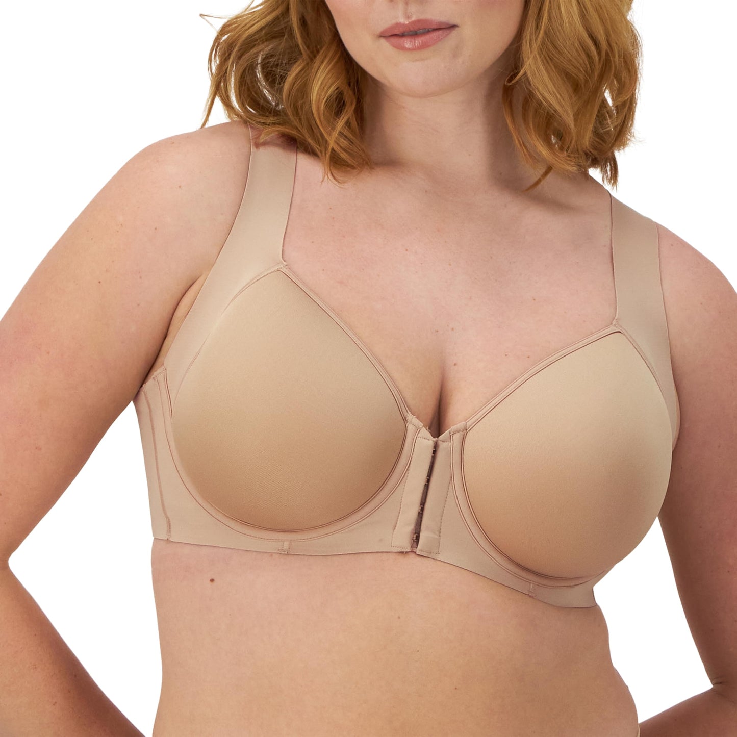 Bali Women's One Smooth U Posture Boost w/EverSmooth Back Underwire Bra, Nude, 36D