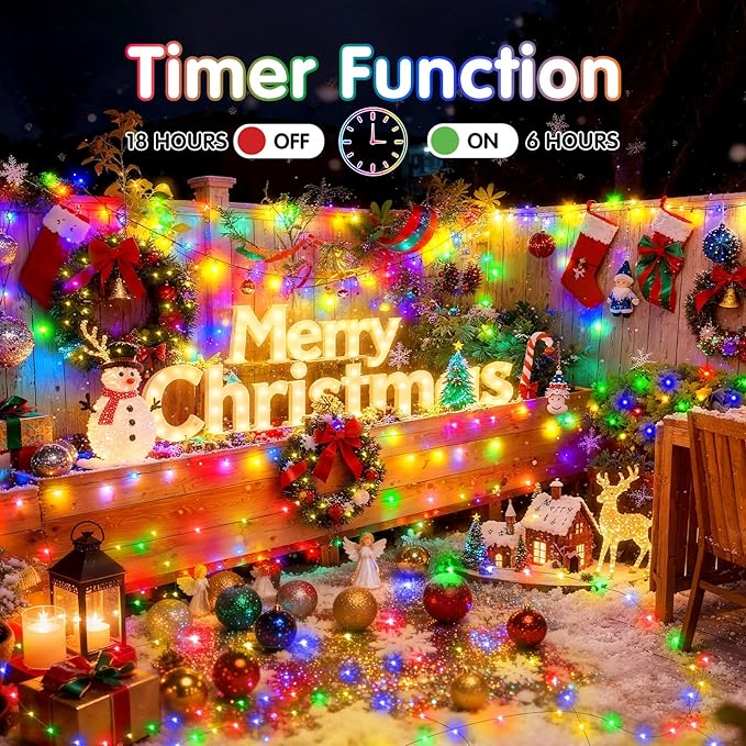KNONEW 532FT Outdoor Christmas Fairy Lights Plug in,1600 LED String Lights Outdoor Waterproof 8 Modes Memory Times for Wedding Bedroom Walls Garden Trees Decoration(Multicolor)