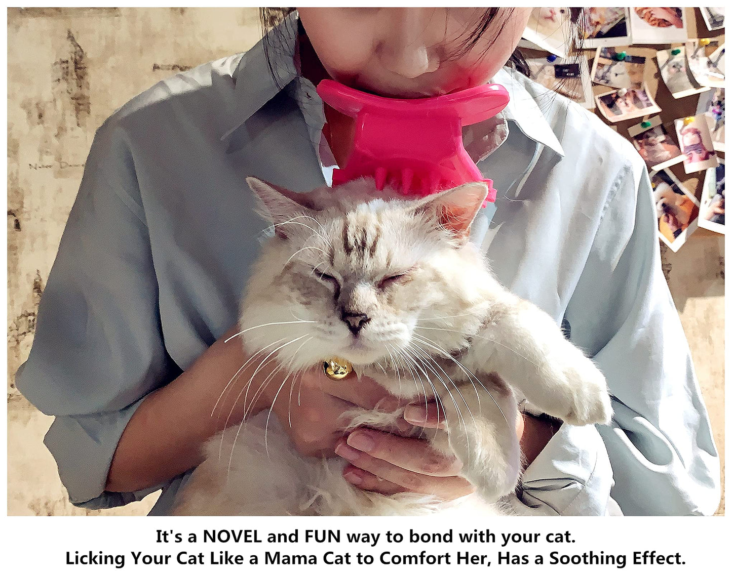 Cat Brush Shedding Grooming, Soft Massage Cat Tongue Brush, Licking Your Cat Like a Mama Cat to Comfort, Surprise Pet Gifts