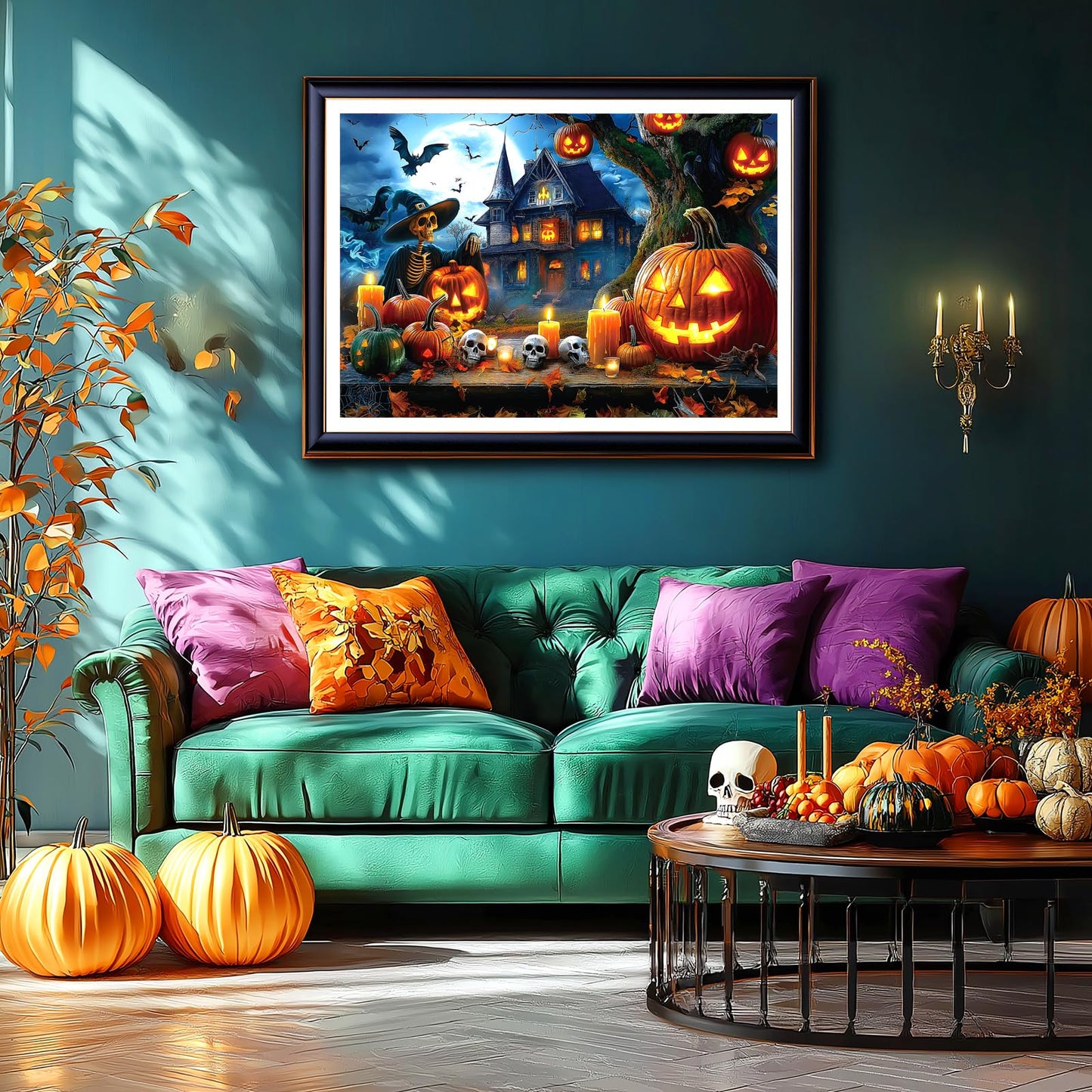 1000 Piece Puzzles for Adults Clearance, Ancient Castle Ghost Magic Tree for Adults, Hard Challenge Art Jigsaw Puzzles, for Gifts Birthday Party Games Family, 27.5 * 19.7 inch Dust Free Puzzle