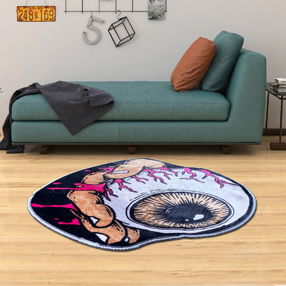 LVILPDHH ScaryOne Eye Halloween Soft and Absorbent Microfiber Bath Rugs，Machine Wash Dry，Indoor Doormat Front Door Mat Non Slip，Bed Rug 31x31 Inch