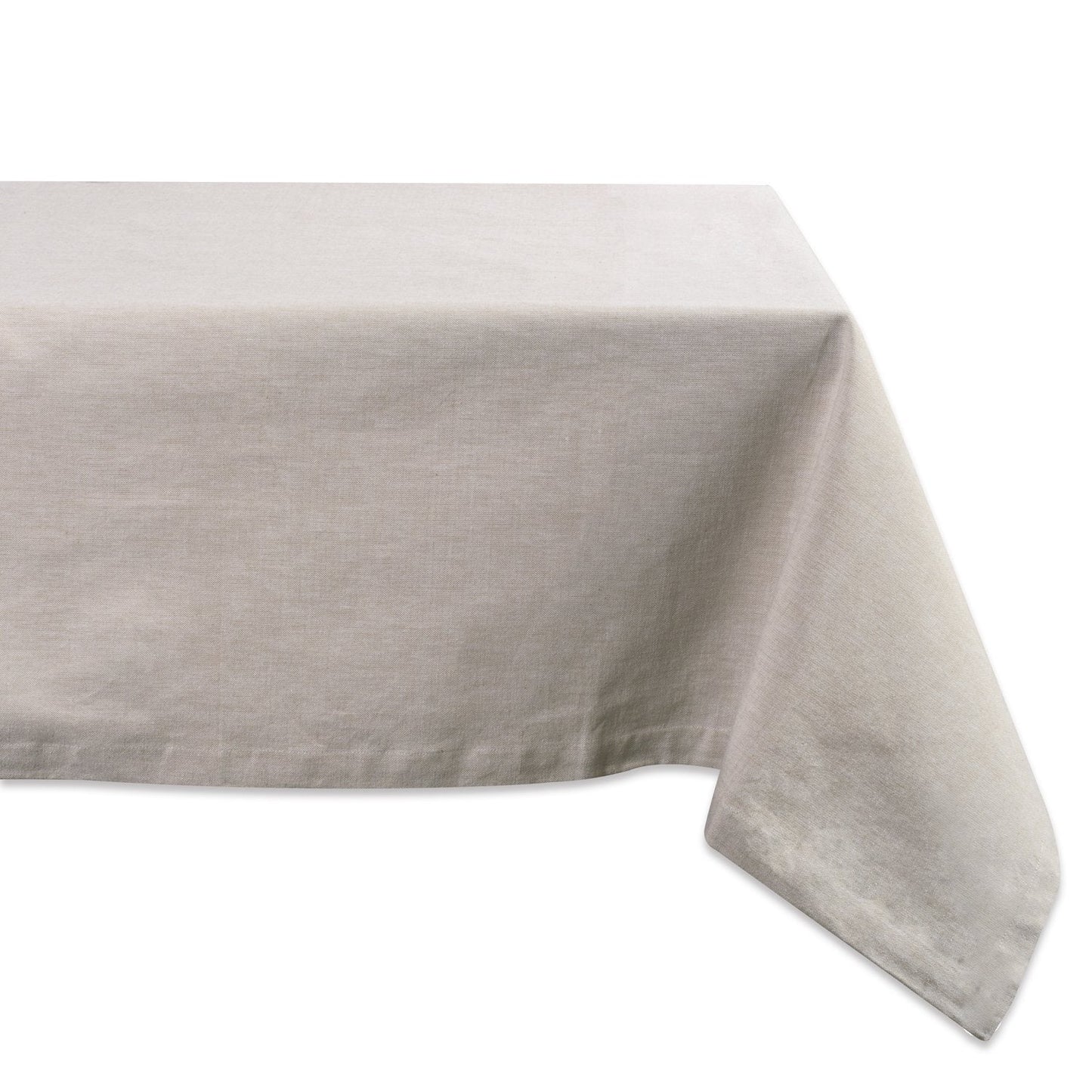 DII 100% Cotton, Machine Washable, Everyday Chambray Kitchen Tablecloth for Dinner Parties, Summer & Outdoor Picnics - 60x104 Seats 8 to 10 People, Chambray Natural