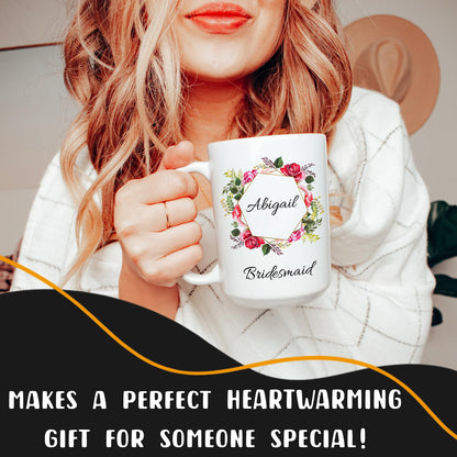 Giftbees Personalized Coffee Mug 15 Oz, Custom Picture Text or Logo Ceramic Mug, Customized Gift for Men & Women, Taza Personalizada with Photo and Words, Customizable Large Tea Cup | White